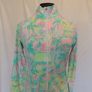 New Lilly Pulitzer Sz S Luxlectic Jacket Meryl Zip Front Long Sleeve